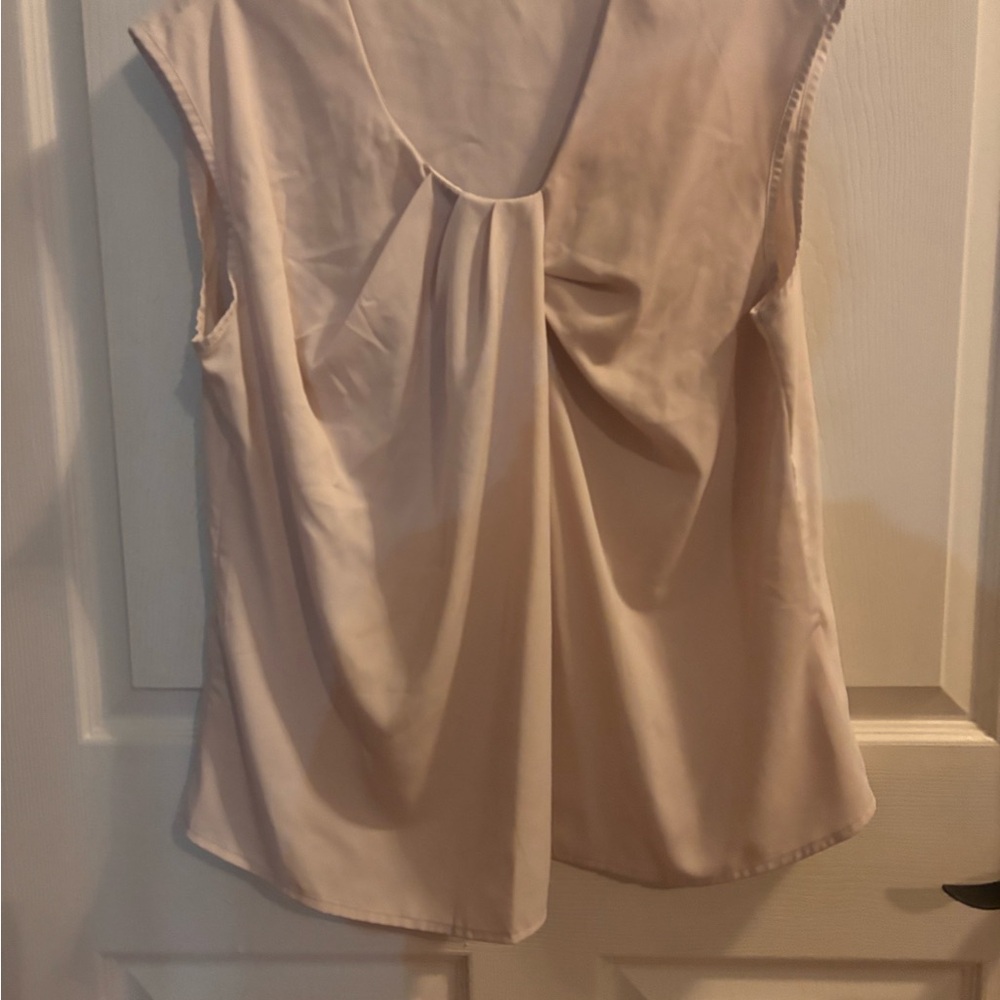SHEIN Cream Sleeveless Blouse